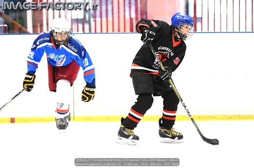 2019-02-17 Hockey Diavoli Sesto U15-Hockey Como 0741 Manuel Colleoni